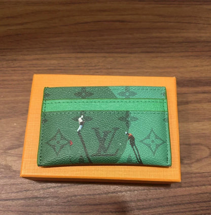 Louis Vuitton Green Card Holder – Luxury Leather Card Wallet