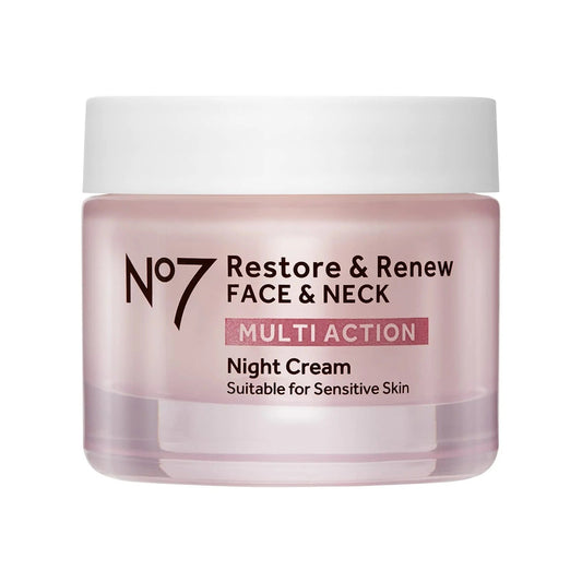 No7 Restore & Renew Face & Neck Night Cream 50ml | Anti-Aging Skincare